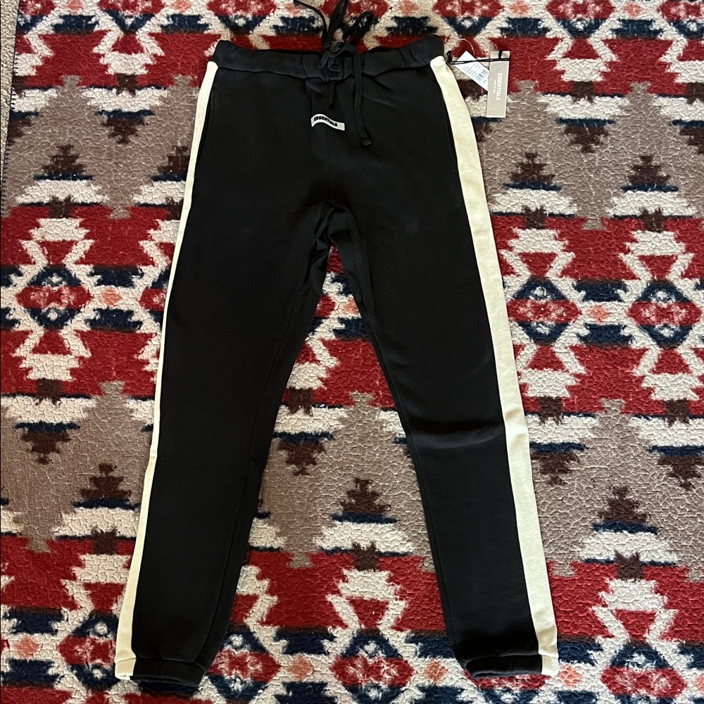 Fear of God Essentials Black and White Stripe Sweatpants size S Brand new